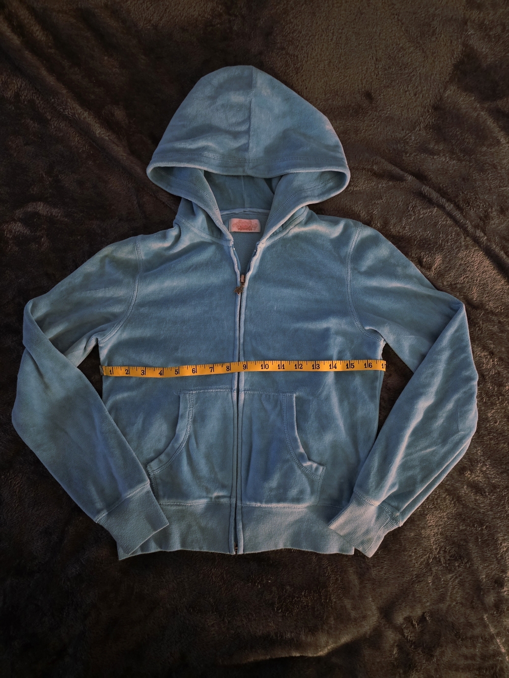 Velour Zip Hoodie & Jogger Set - Light Blue - Picture 7 of 9